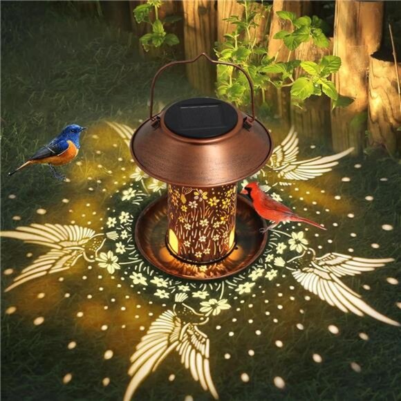 Bird Feeders for Outdoors Hummingbird Solar Lanterns Outdoor Waterproof Hanging - Picture 2 of 7